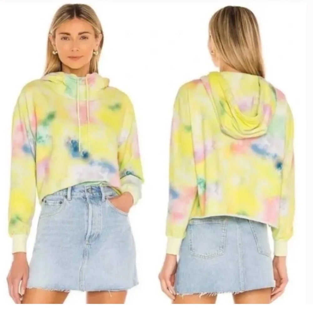 ALICE + OLIVIA Nikki tie-dyed cotton-blend fleece hoodie